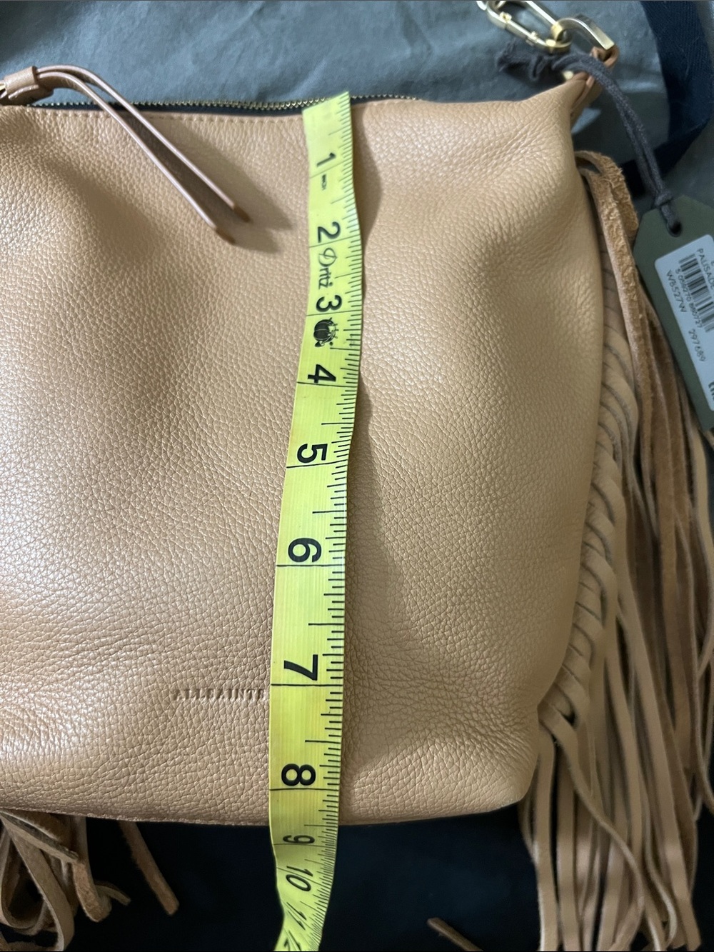 ALL SAINTS Evaline Fringe Crossbody - Palisade Tan - Picture 8 of 11